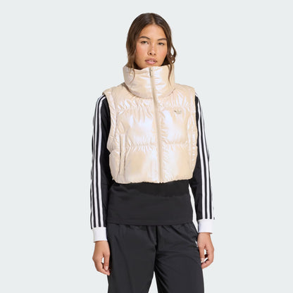 ADIDAS ORIGINALS - ESSENTIALS GLOSSY PUFFER JACKET 2 IN 1