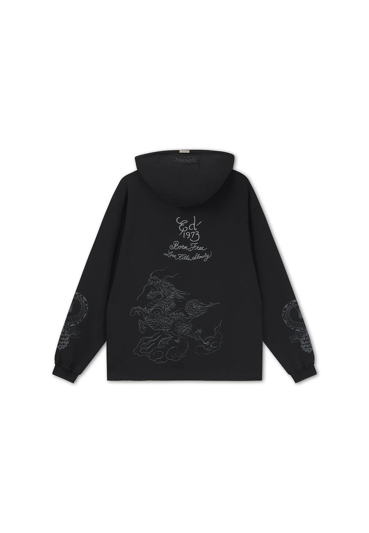 ED HARDY SHADOW GRAPHIC RELAXED HOODIE