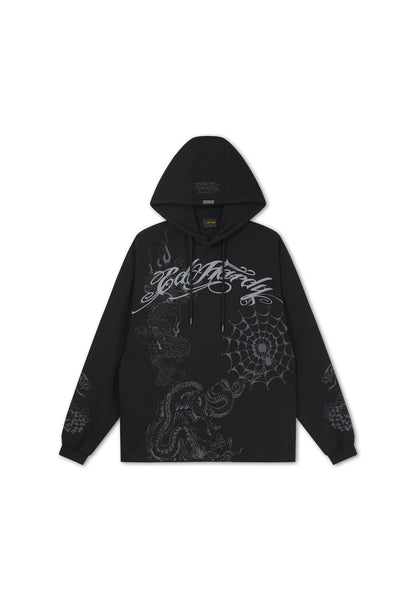 ED HARDY SHADOW GRAPHIC RELAXED HOODIE