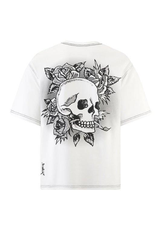 ED HARDY - SKULL AND ROSES RELAXED T-SHIRT