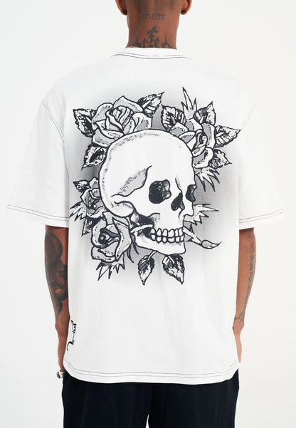 ED HARDY - SKULL AND ROSES RELAXED T-SHIRT