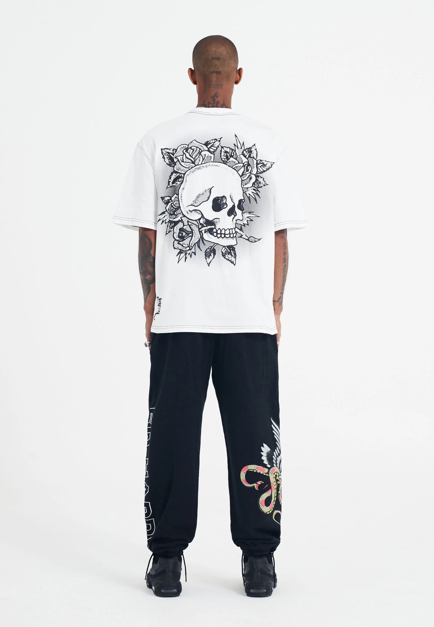 ED HARDY - SKULL AND ROSES RELAXED T-SHIRT