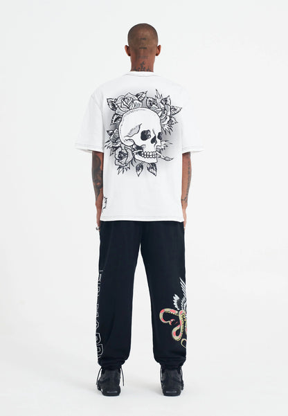 ED HARDY - SKULL AND ROSES RELAXED T-SHIRT
