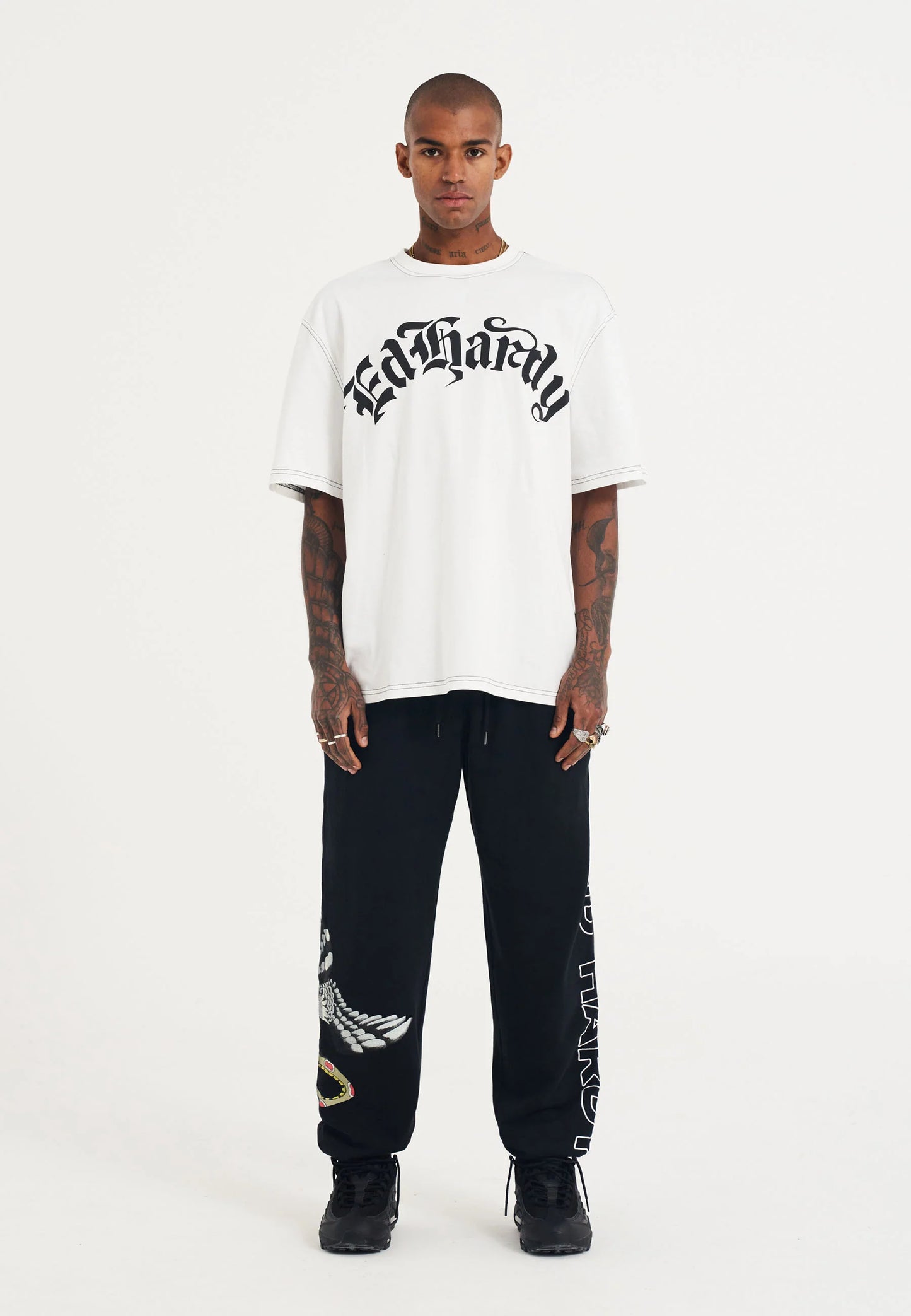 ED HARDY - SKULL AND ROSES RELAXED T-SHIRT