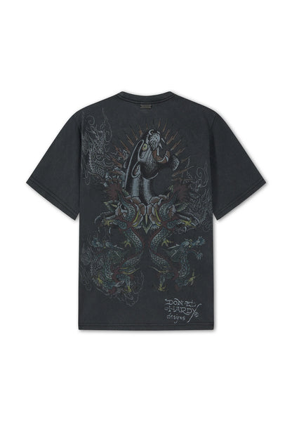 ED HARDY - DRAGON PANTHER GRAPHIC REGULAR T-SHIRT