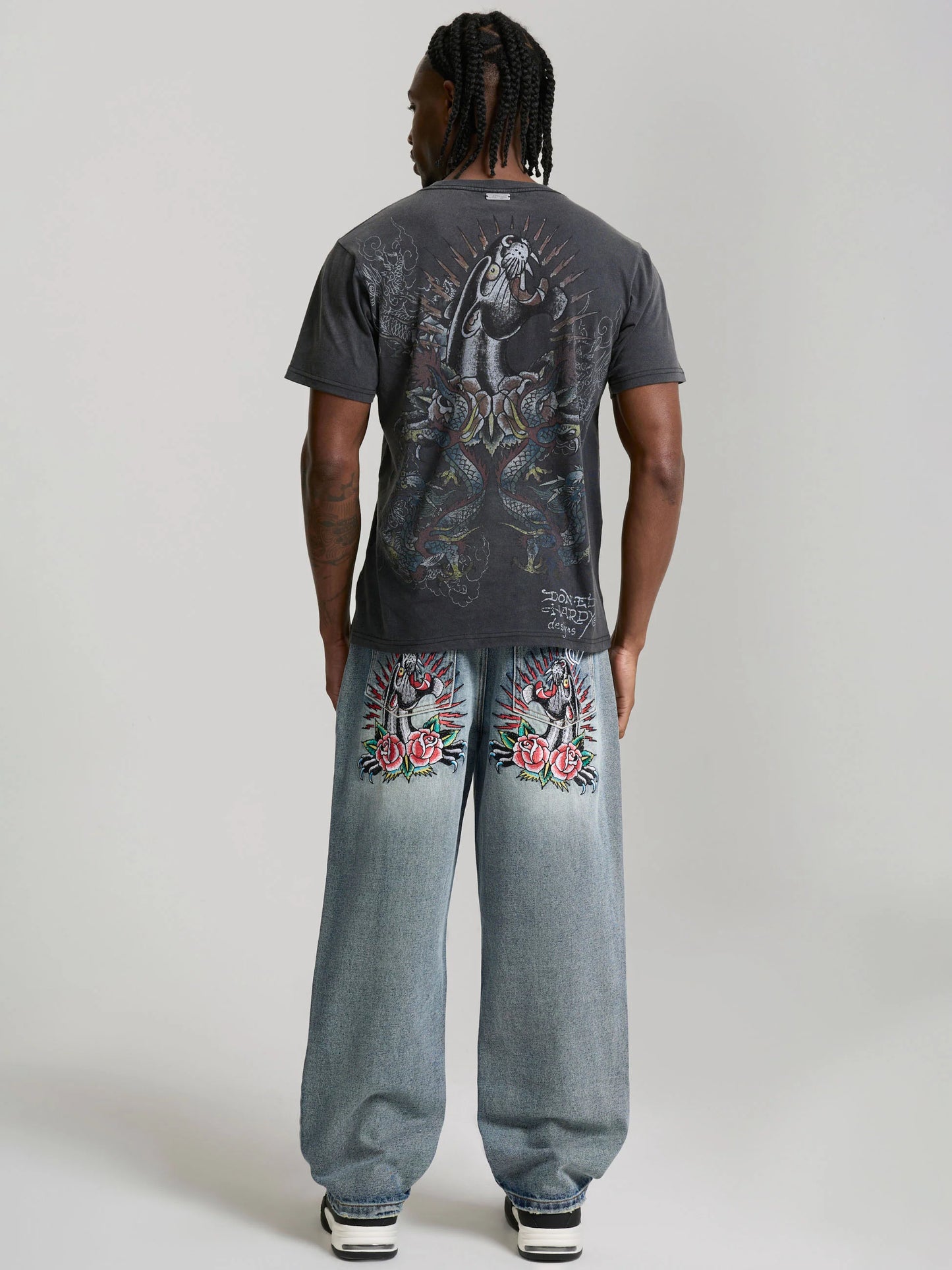 ED HARDY - DRAGON PANTHER GRAPHIC REGULAR T-SHIRT