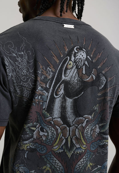 ED HARDY - DRAGON PANTHER GRAPHIC REGULAR T-SHIRT
