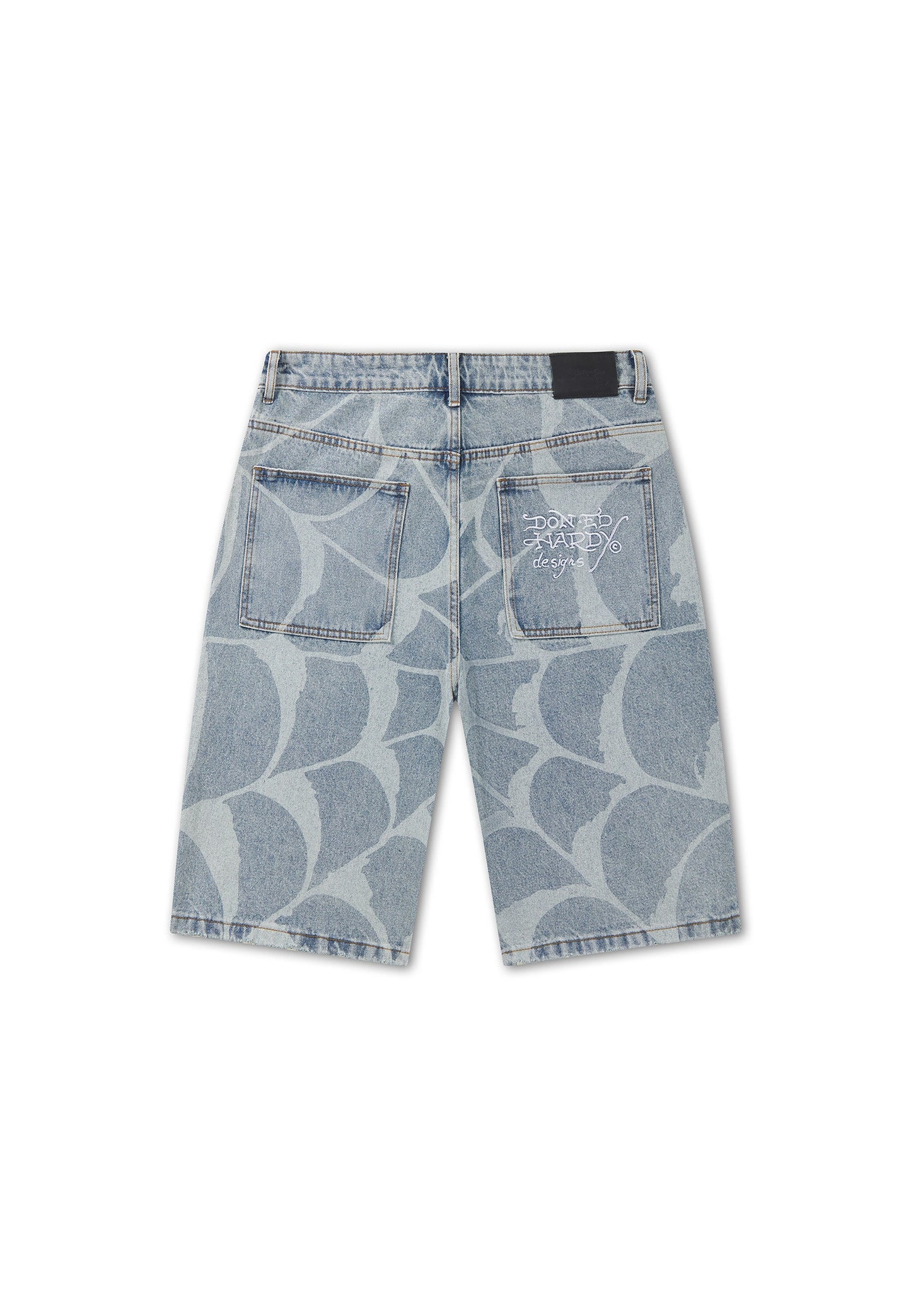ED HARDY - GOTHIC COBWEB DENIM JORTS