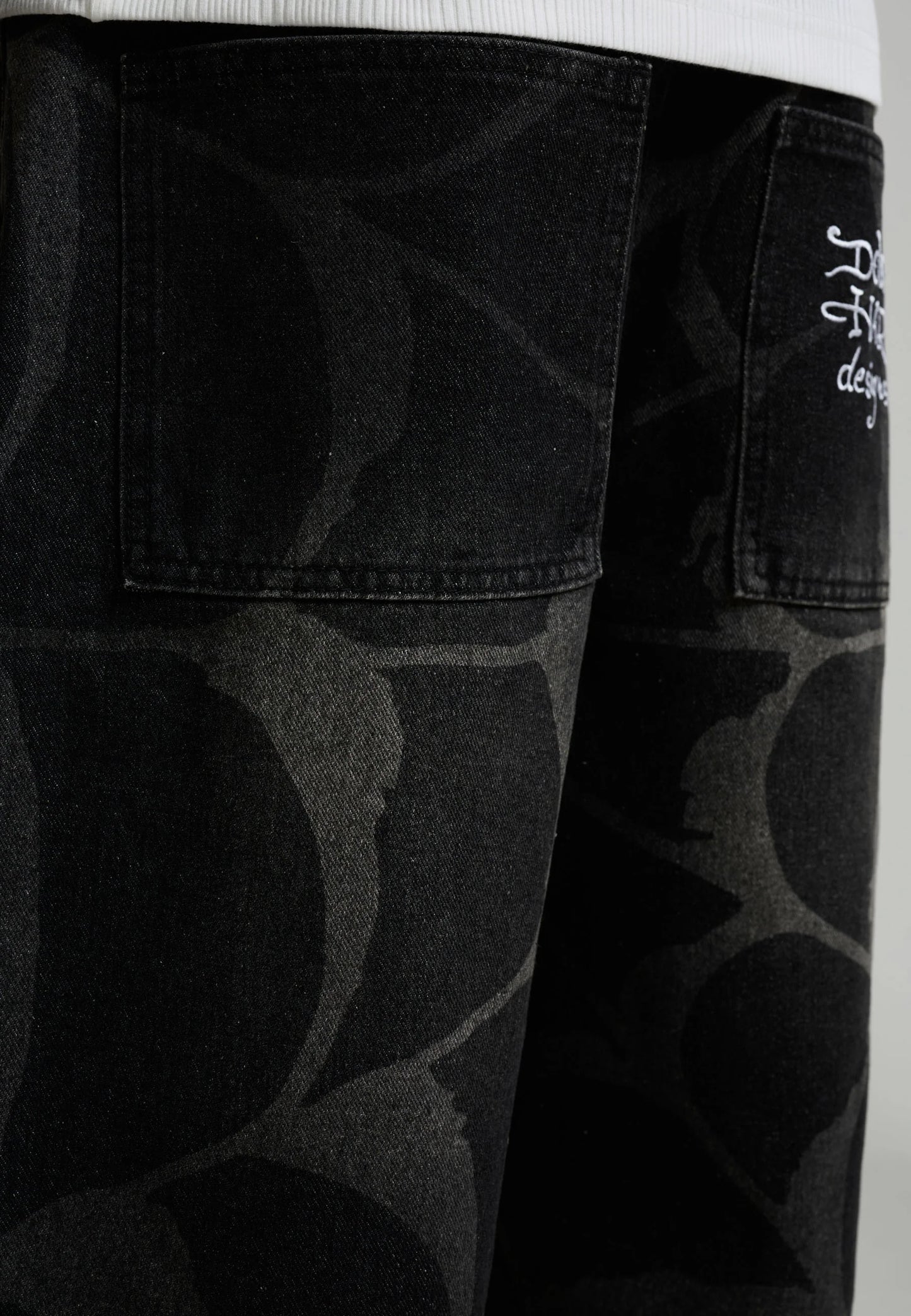 ED HARDY - GOTHIC COBWEB DENIM JORTS