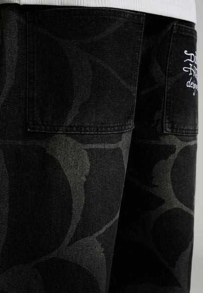 ED HARDY - GOTHIC COBWEB DENIM JORTS