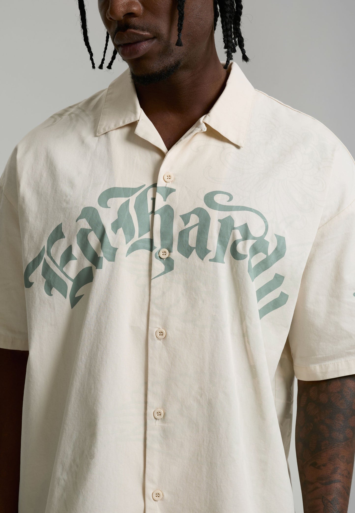 ED HARDY - GOTHIC RELAXED CAMP SHIRT