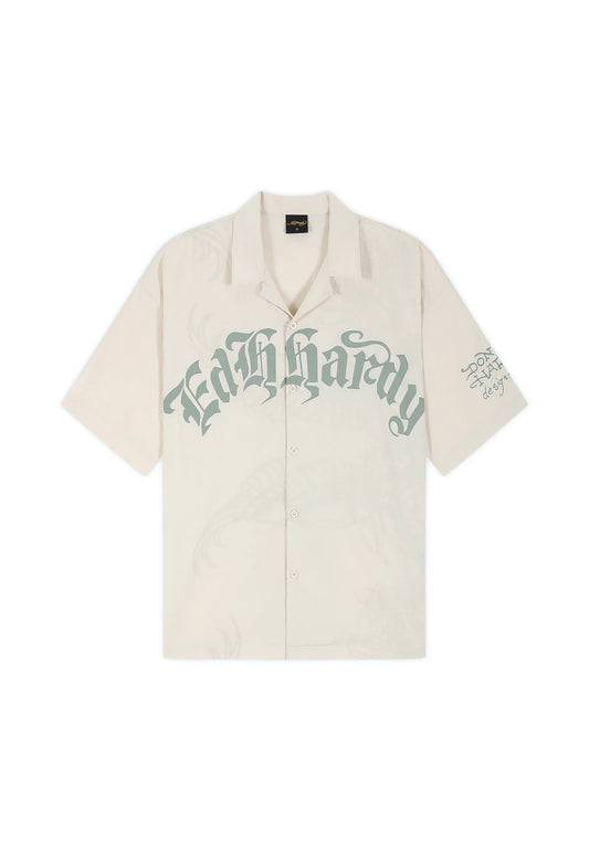 ED HARDY - GOTHIC RELAXED CAMP SHIRT