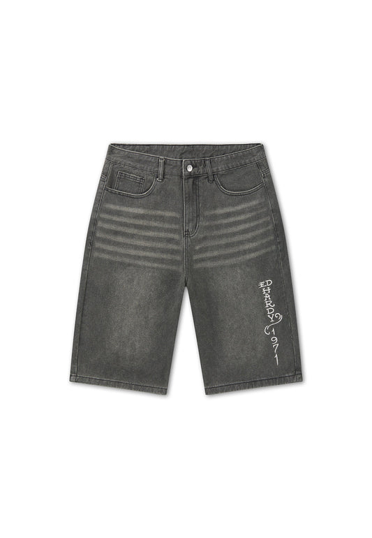 ED HARDY - DESERT SNAKE RELAXED DENIM JORTS
