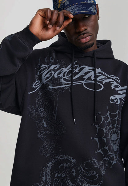 ED HARDY SHADOW GRAPHIC RELAXED HOODIE