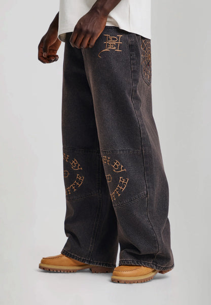 ED HARDY - DRAWN BY ED PANELLED BALLOON JEANS
