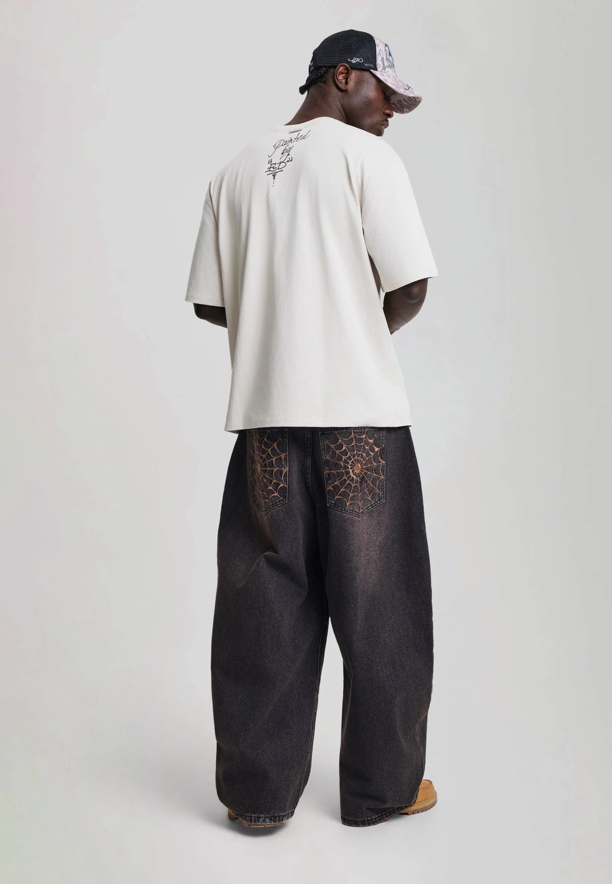 ED HARDY - DRAWN BY ED PANELLED BALLOON JEANS