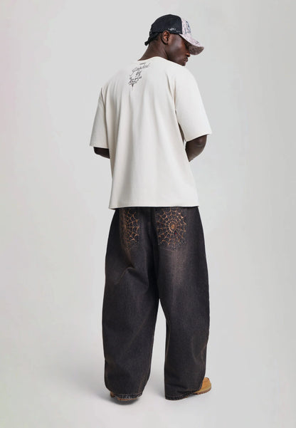 ED HARDY - DRAWN BY ED PANELLED BALLOON JEANS
