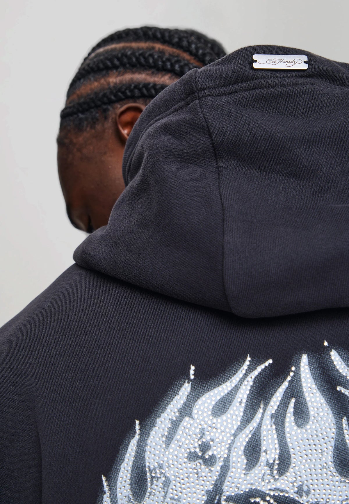 ED HARDY - DEAD OR ALIVE DIAMANTE RELAXED HOODIE