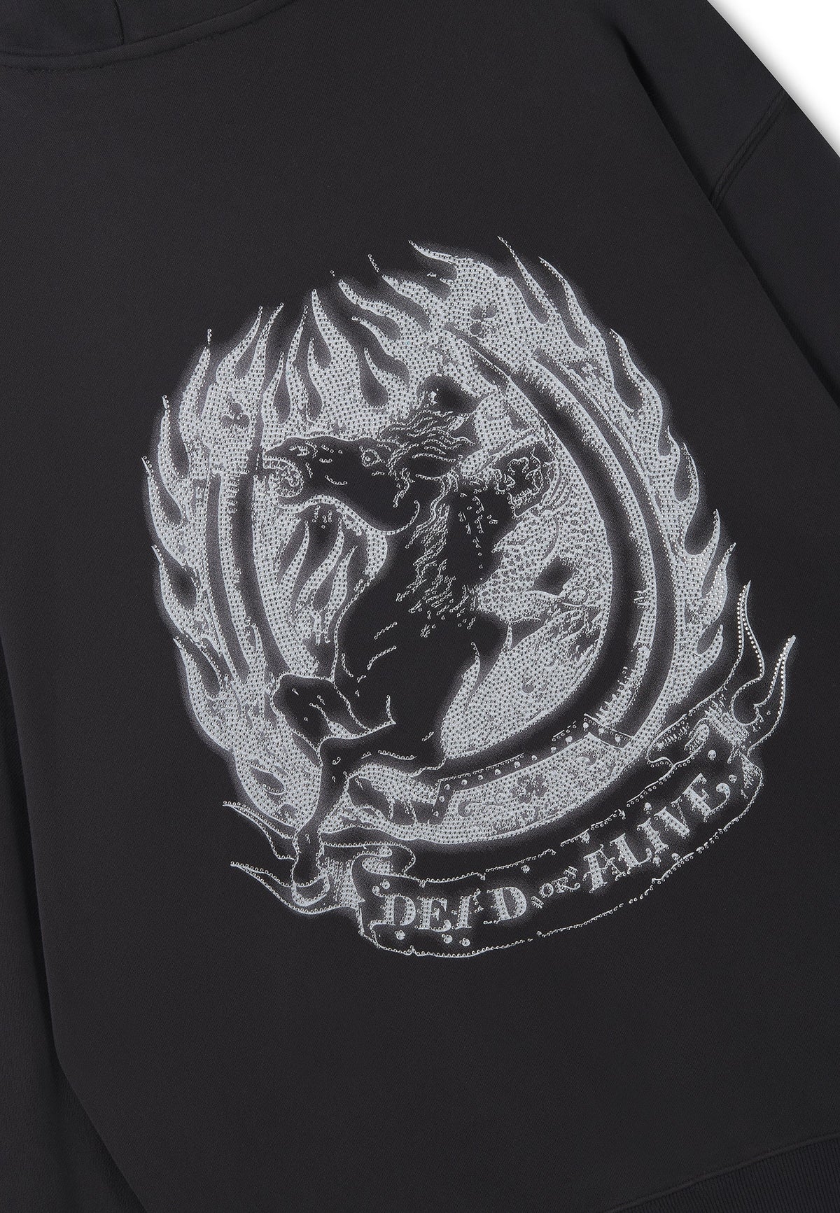 ED HARDY - DEAD OR ALIVE DIAMANTE RELAXED HOODIE