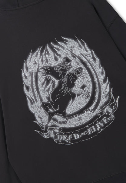 ED HARDY - DEAD OR ALIVE DIAMANTE RELAXED HOODIE