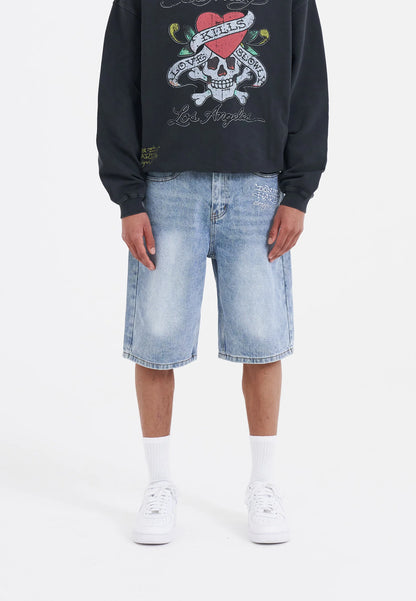 ED HARDY - NYC SKULL DENIM JORTS