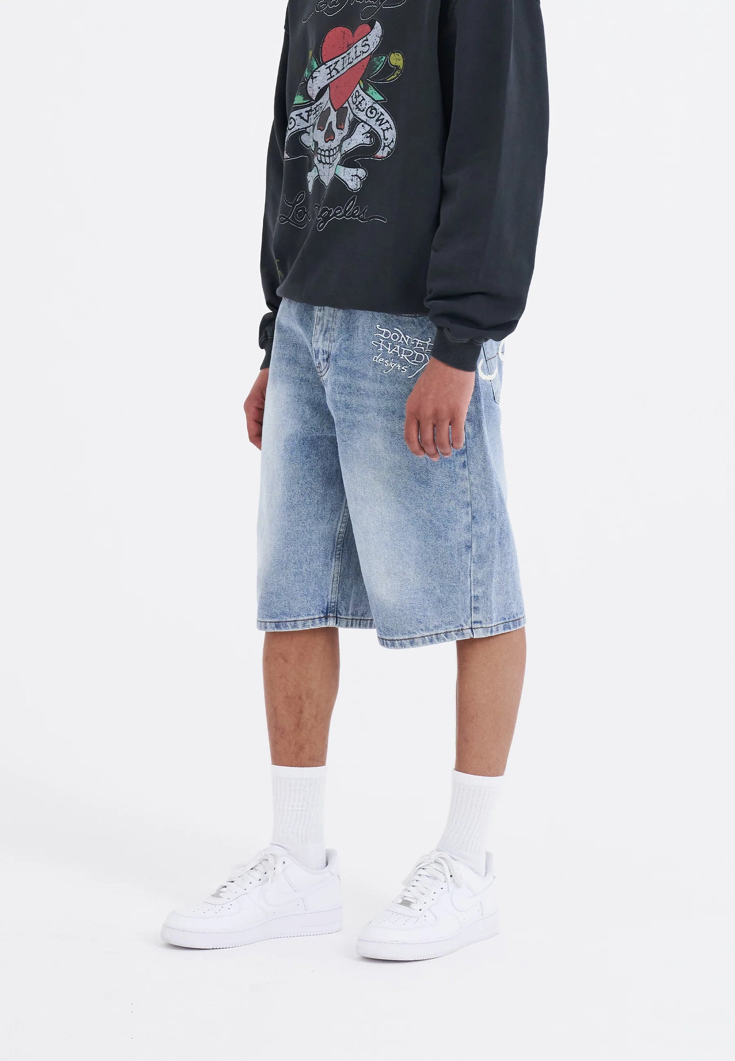 ED HARDY - NYC SKULL DENIM JORTS