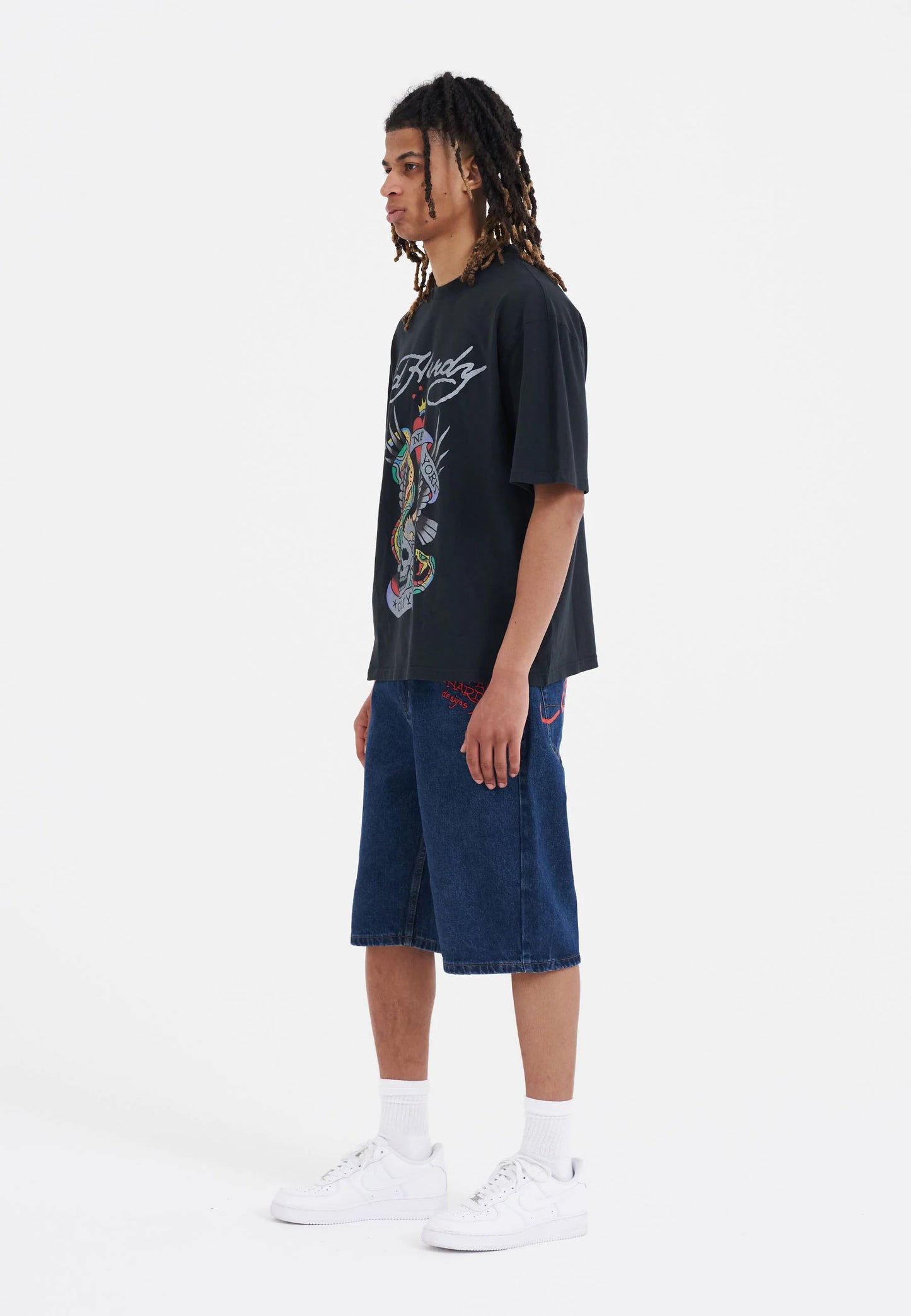 ED HARDY - NYC SKULL DENIM JORTS
