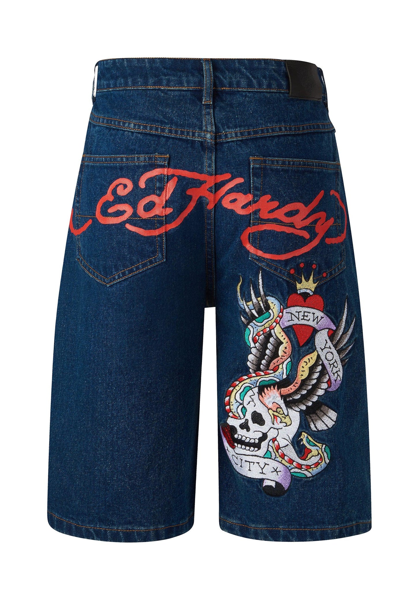 ED HARDY - NYC SKULL DENIM JORTS