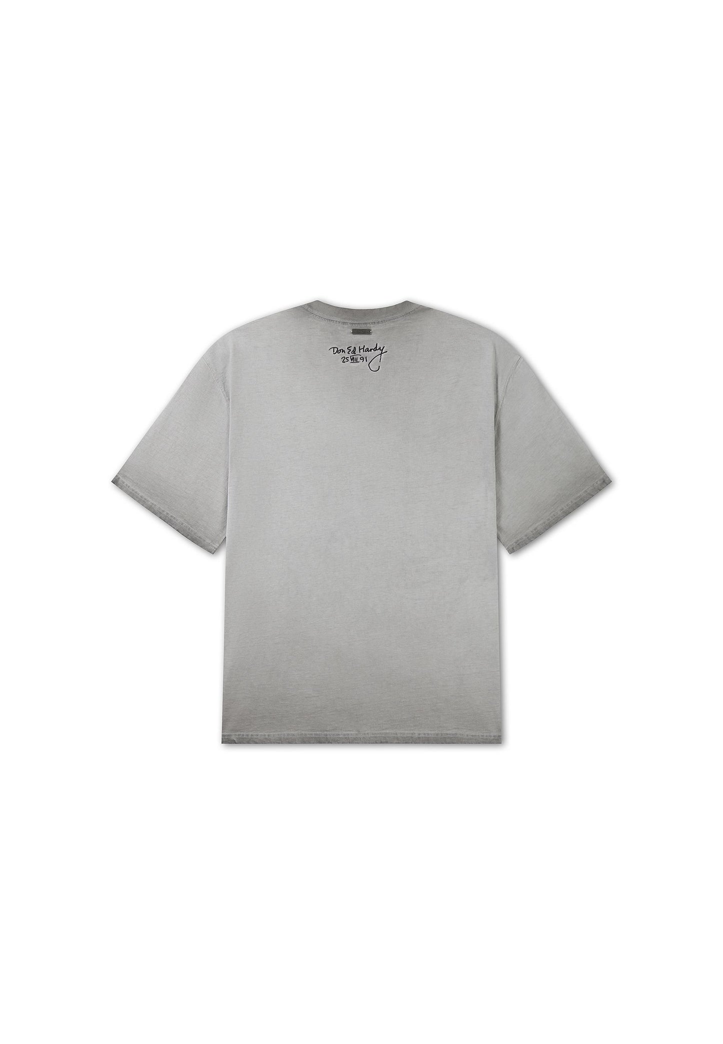 ED HARDY - OIL WASH STORMING NEW YORK GRAPHIC RELAXED T-SHIRT