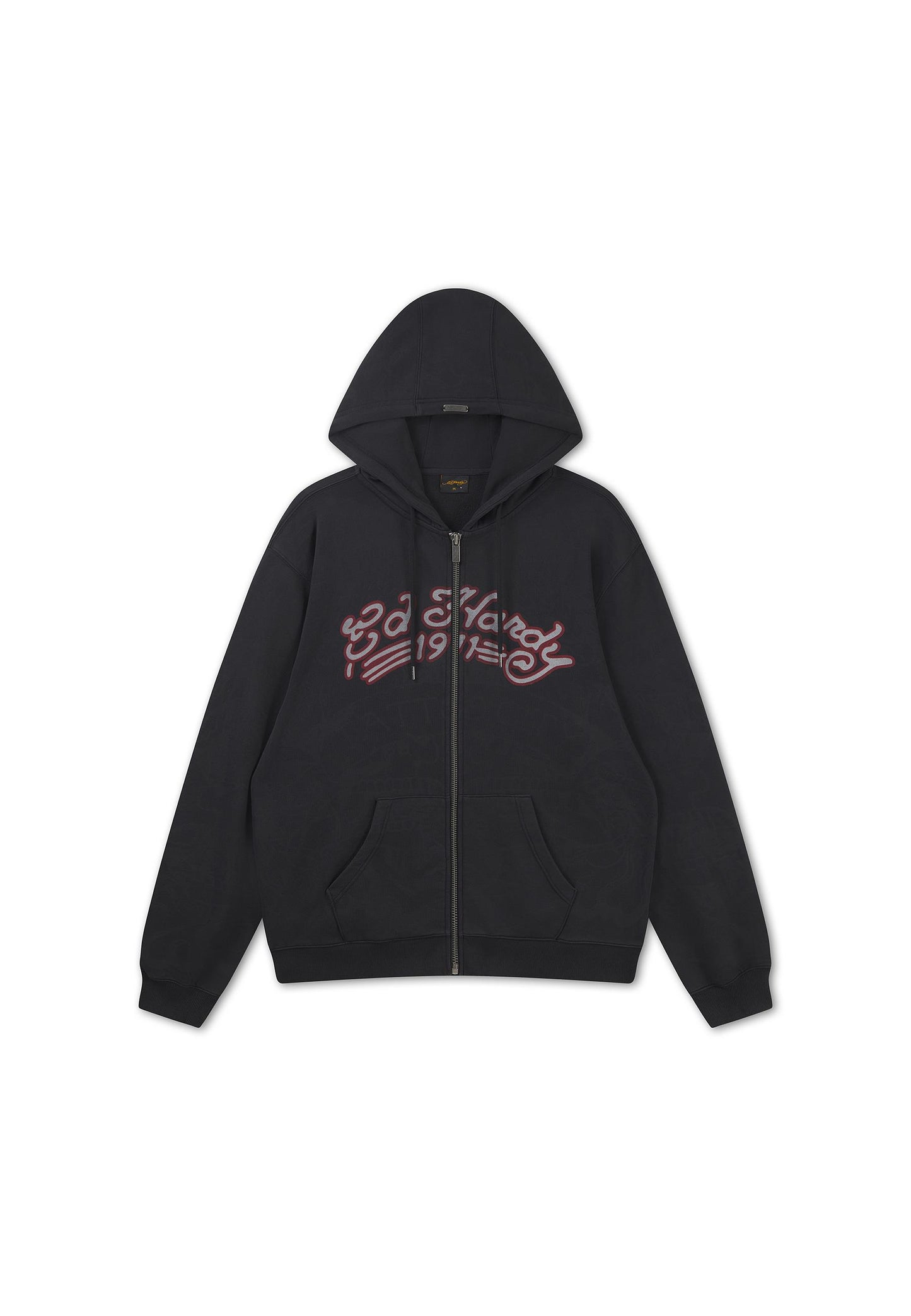 ED HARDY - SHADOW EAGLE GRAPHIC RELAXED ZIP THRU HOODIE