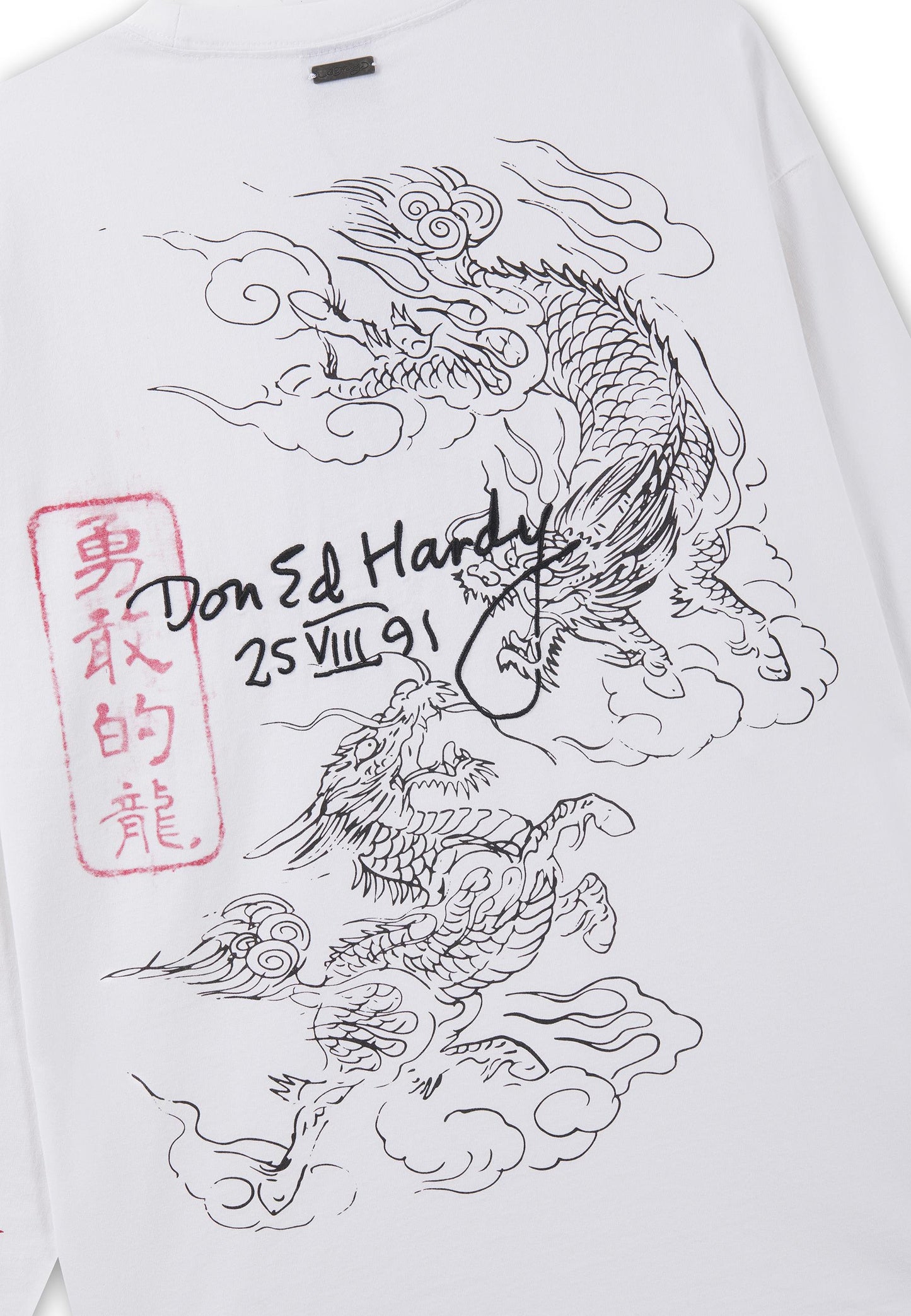 ED HARDY - FLYING TWIN DRAGON GRAPHIC LONGSLEEVE