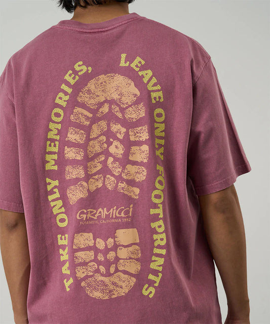 GRAMICCI - FOOTPRINTS TEE PIGMENT DYED