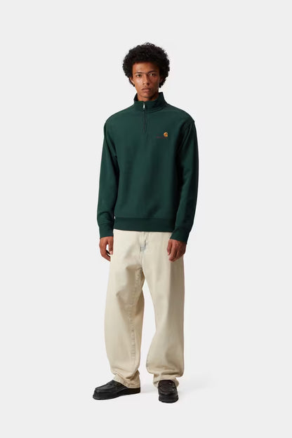 CARHARTT WIP - HALF ZIP AMERICAN SCRIPT SWEATSHIRT