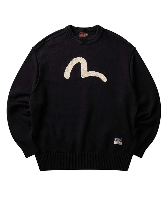 EVISU - LOGO EMBROIDERY KNIT PULLOVER