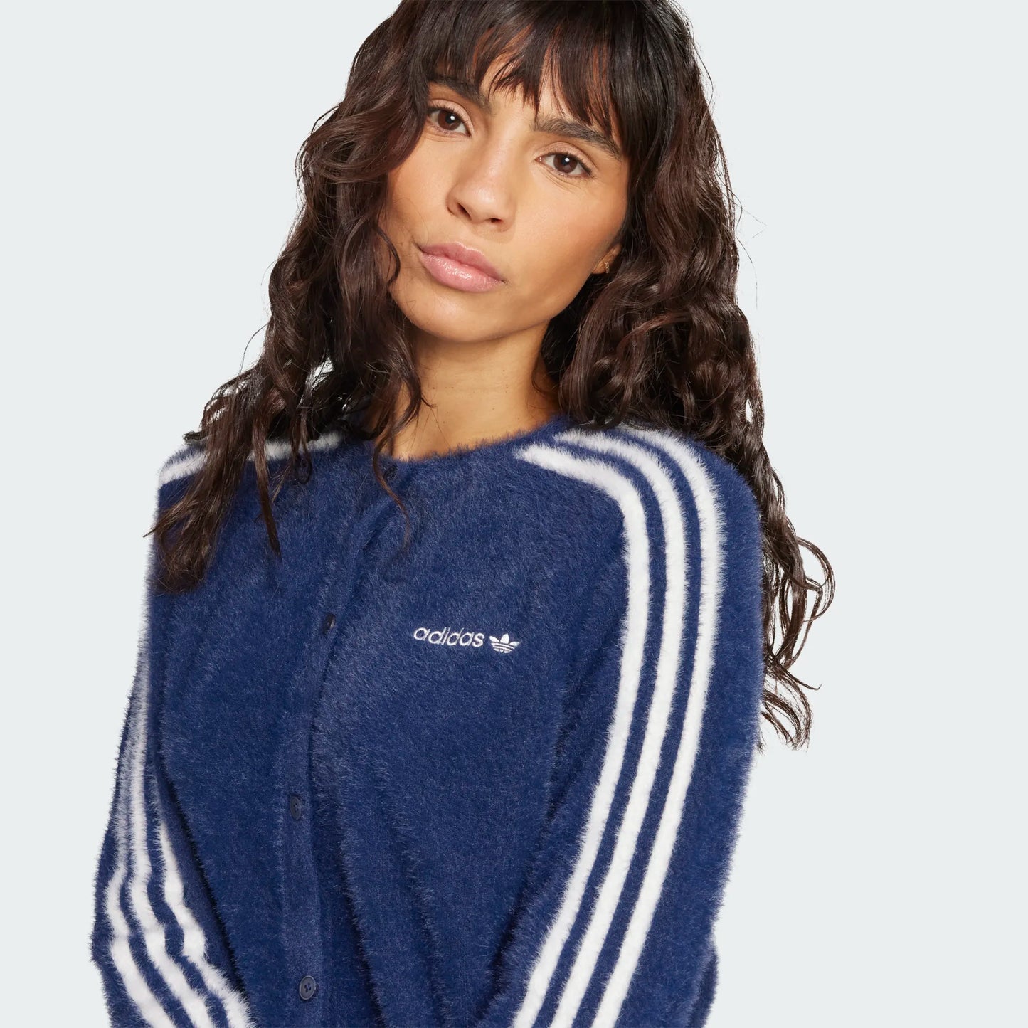 ADIDAS ORIGINALS - FLUFFY KNITTED CARDIGAN
