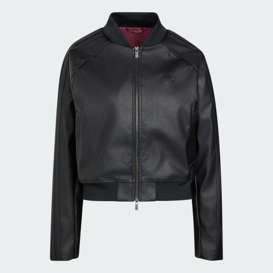 ADIDAS ORIGINALS - FAUX LEATHER SST TRACK TOP