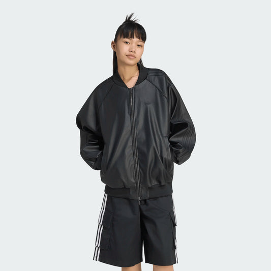 ADIDAS ORIGINALS - PLEATHER SST OVERSIZED TRACK TOP
