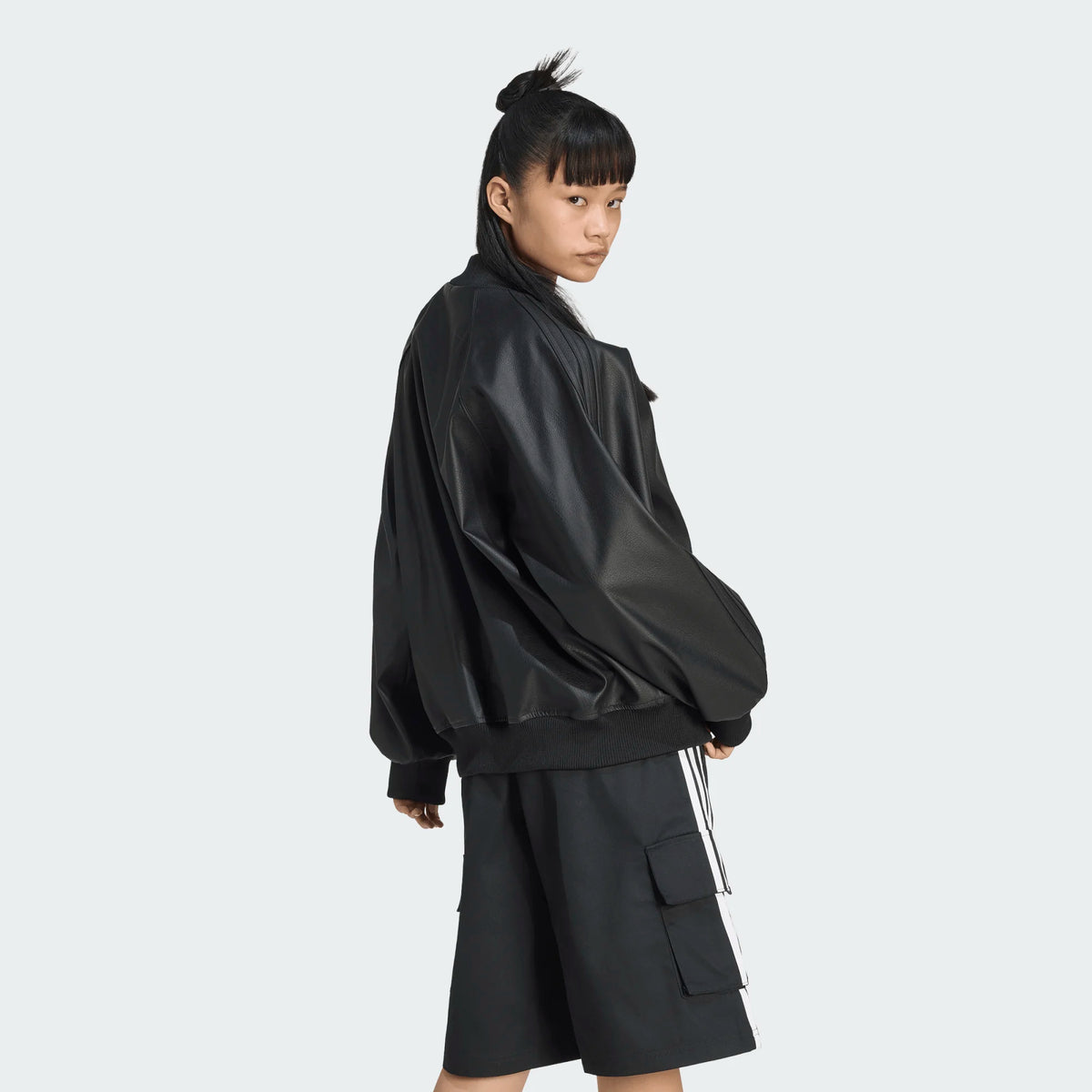 ADIDAS ORIGINALS - PLEATHER SST OVERSIZED TRACK TOP