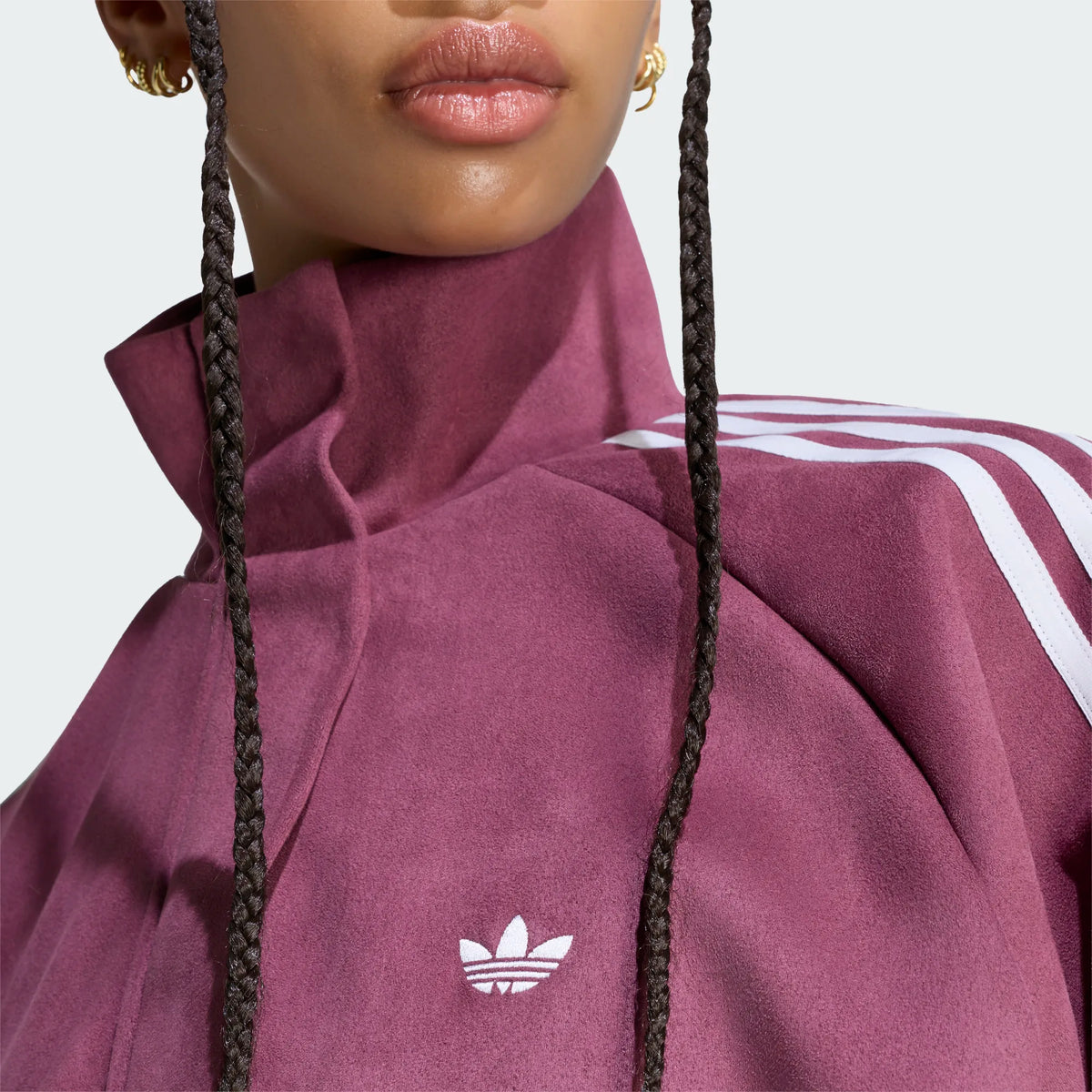 ADIDAS ORIGINALS - FAUX SUEDE TRACK TOP