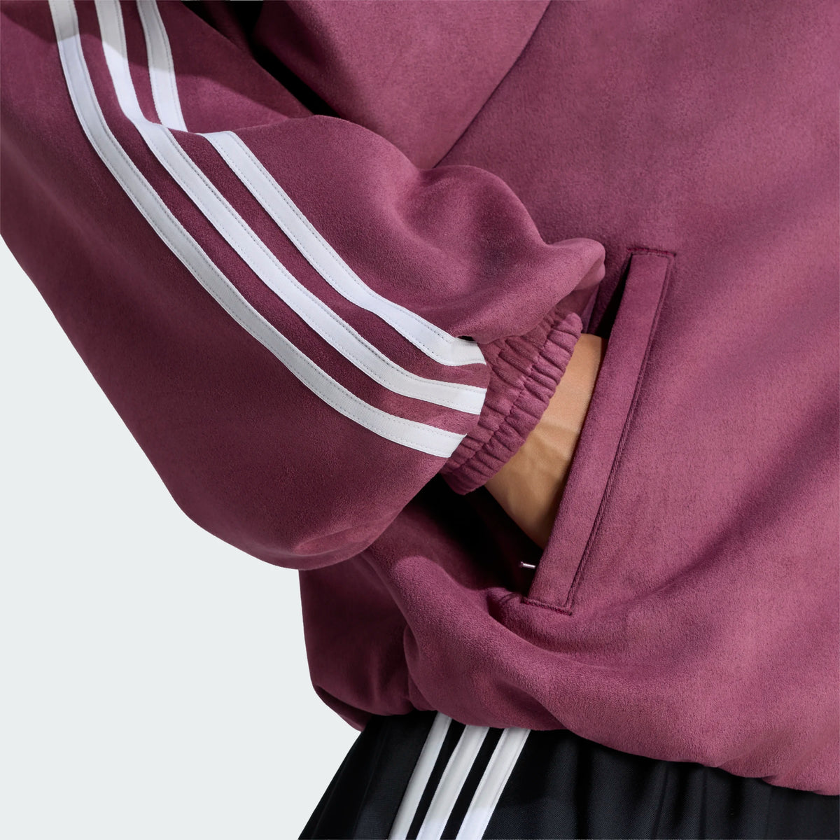 ADIDAS ORIGINALS - FAUX SUEDE TRACK TOP