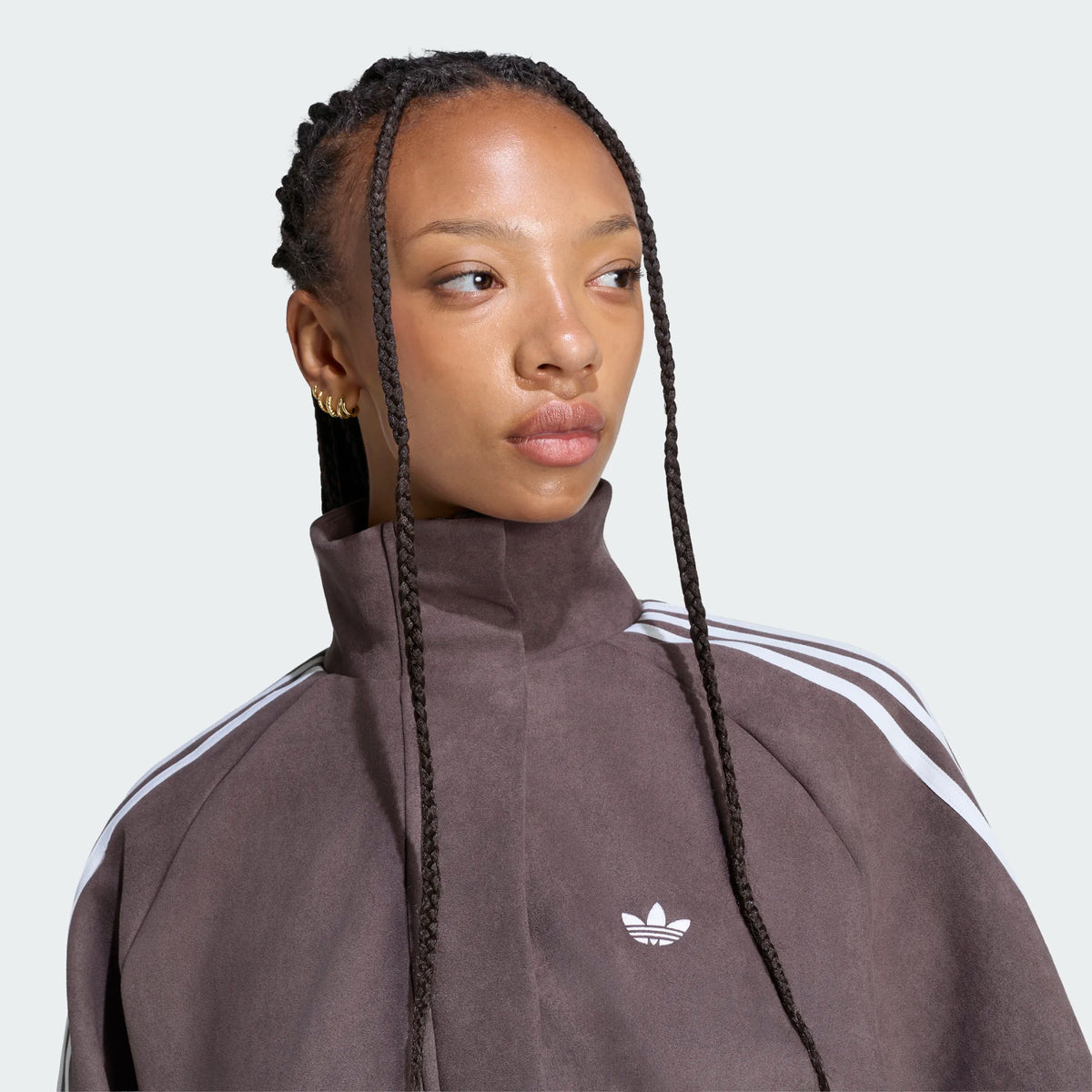 ADIDAS ORIGINALS - FAUX SUEDE TRACK TOP