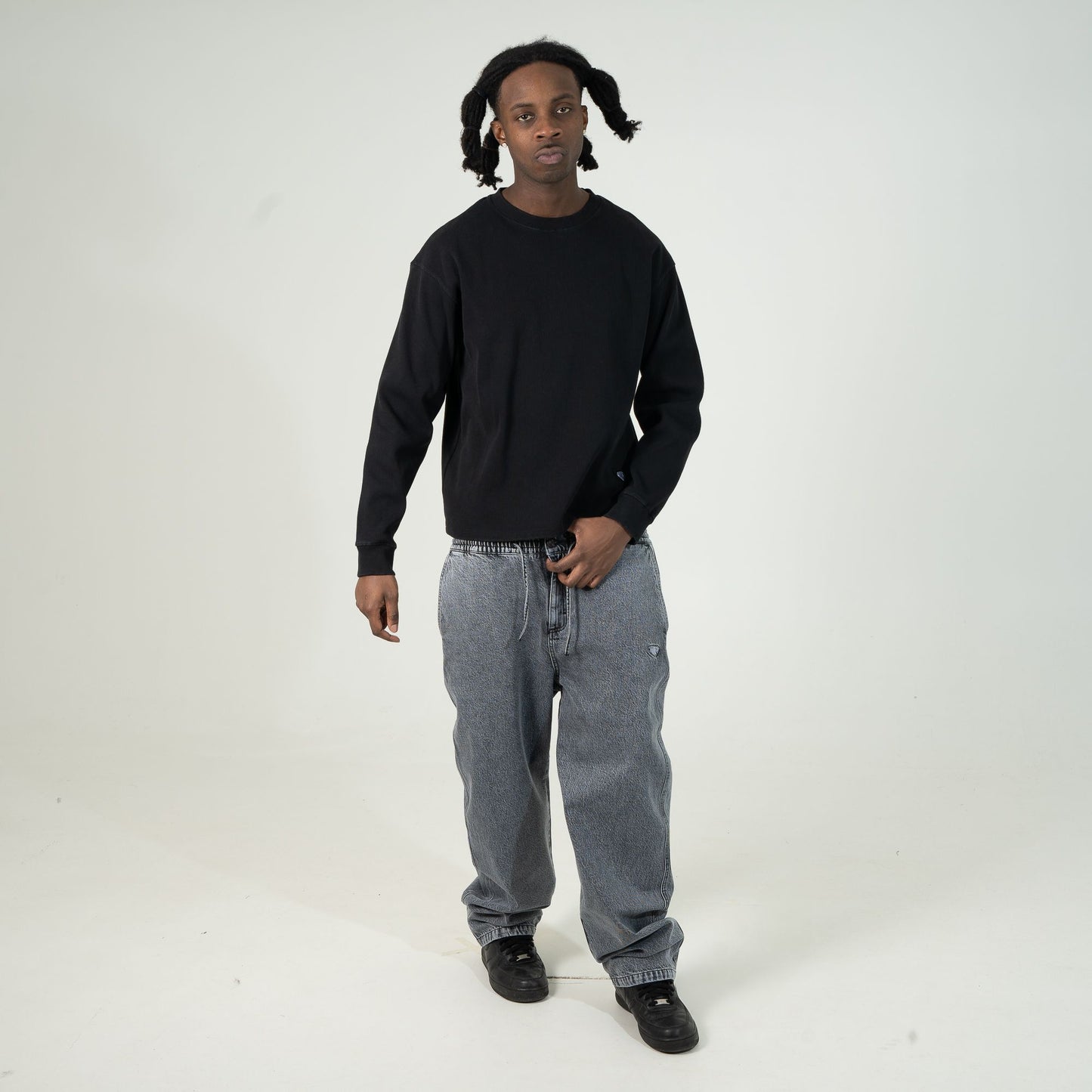 IUTER - LABEL RIBBED LS TEE