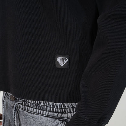 IUTER - LABEL RIBBED LS TEE