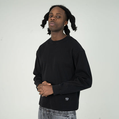 IUTER - LABEL RIBBED LS TEE