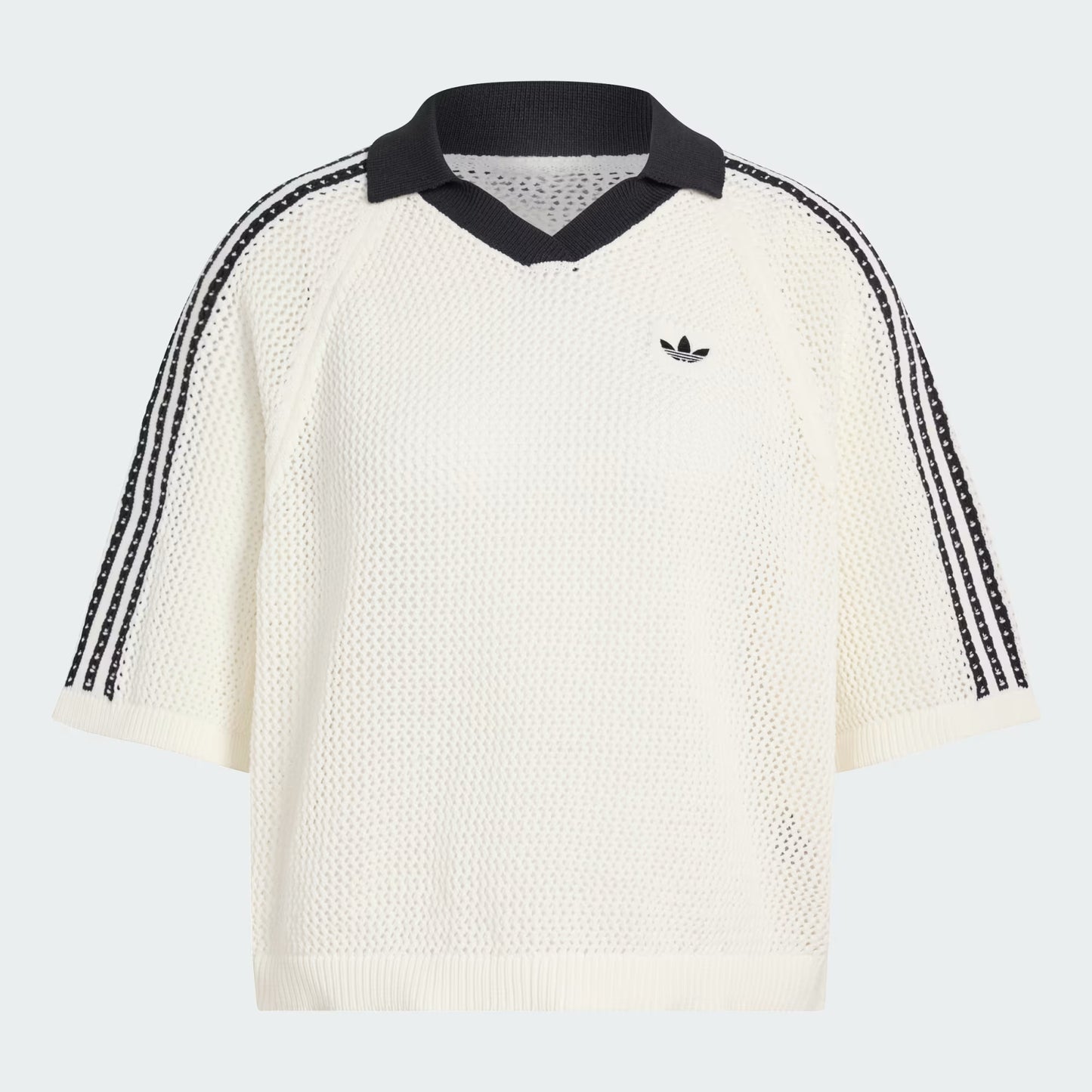 ADIDAS ORIGINALS - KNITTED CROCHET POLO