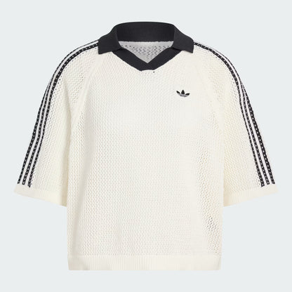 ADIDAS ORIGINALS - KNITTED CROCHET POLO