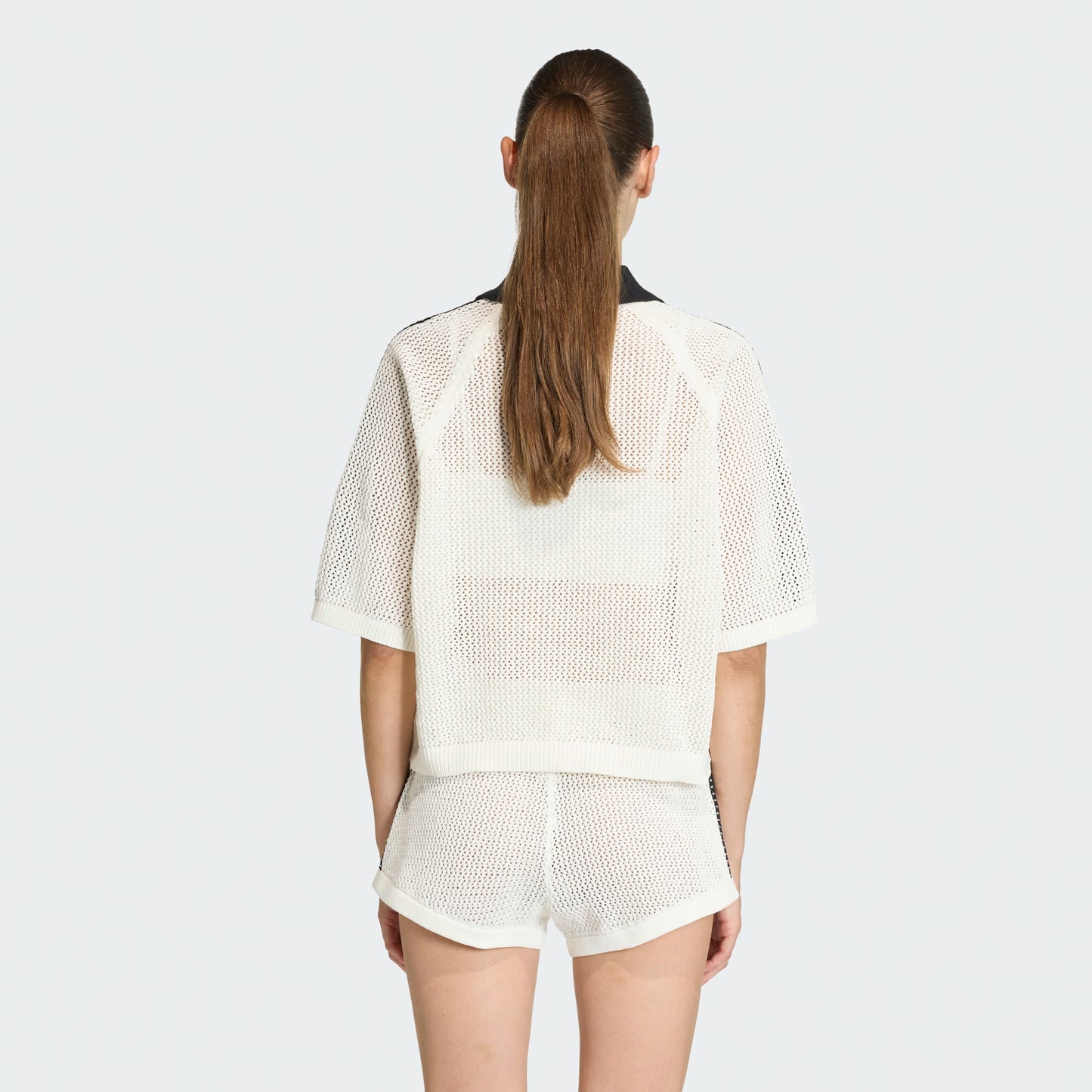 ADIDAS ORIGINALS - KNITTED CROCHET POLO