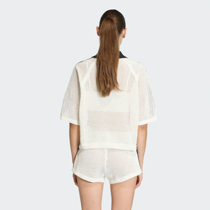 ADIDAS ORIGINALS - KNITTED CROCHET POLO