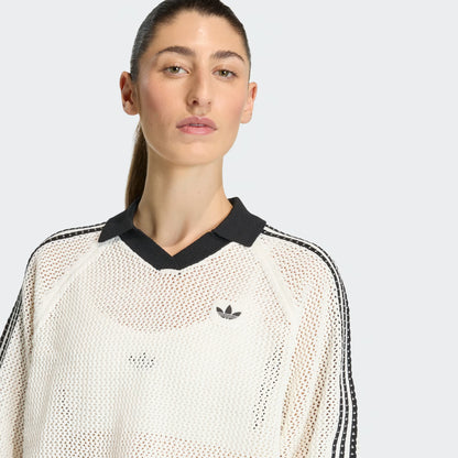ADIDAS ORIGINALS - KNITTED CROCHET POLO