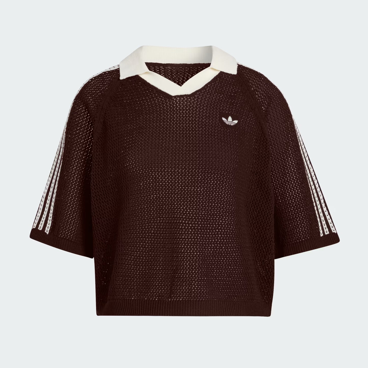 ADIDAS ORIGINALS - KNITTED CROCHET POLO